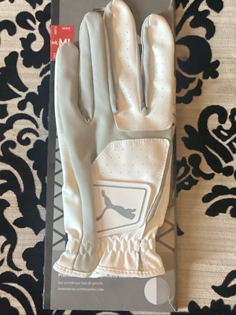 New With Tags Puma Grey and White Flex Lite Left-Hand Golf Glove Men’s Size M/L. - Picture 9 of 13